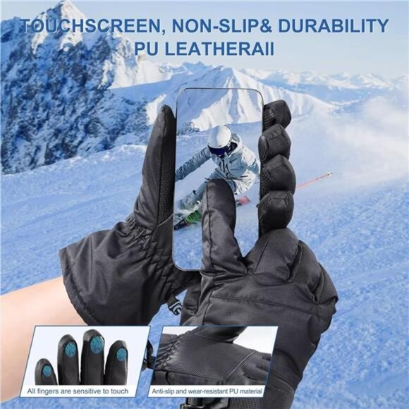 Women's Winter Gloves 3M Thinsulate Warm Touchscreen Gloves - Picture 4 of 6